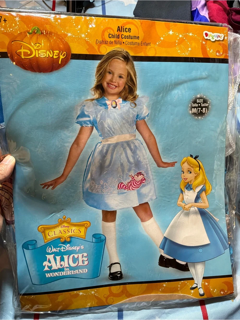 Disney classics Alice in wonderland girls dress size medium 7/8-new